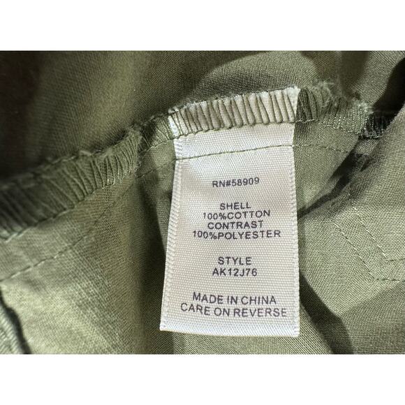 Chelsea & Violet Olive Green Military Style Shirt Field Jacket Shacket Sz Small - Picture 3 of 8